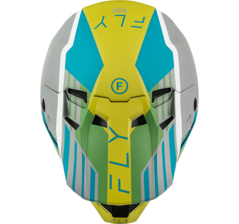 Casque FLY RACING Formula CC Strike - gris mat/Green/Teal