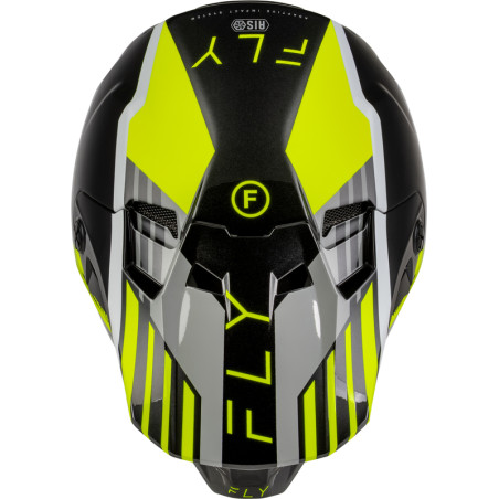 Casque FLY RACING Formula CC Strike - gris/noir/Hi-Vis