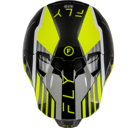Casque FLY RACING Formula CC Strike - gris/noir/Hi-Vis