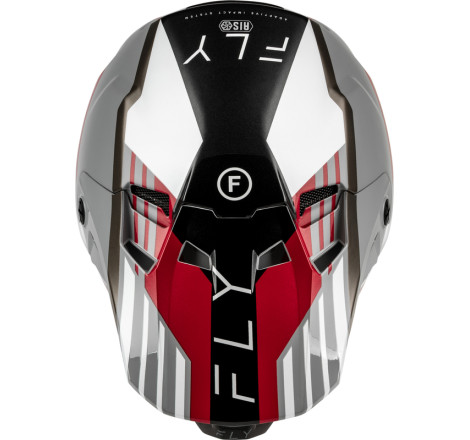 Casque FLY RACING Formula CC Strike - gris/rouge/noir/blanc