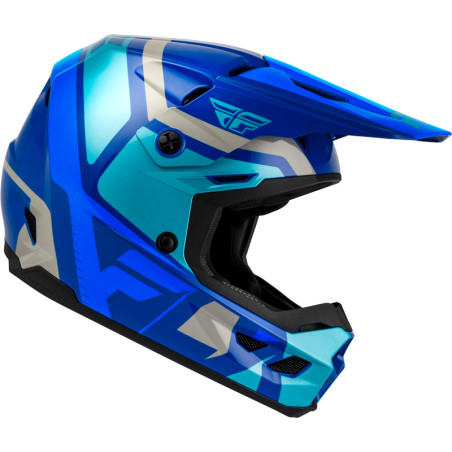 Casque enfant FLY RACING Kinetic Scrap - bleu/Light Blue/gris