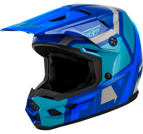 Casque enfant FLY RACING Kinetic Scrap - bleu/Light Blue/gris