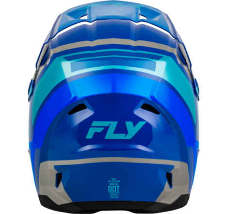 Casque enfant FLY RACING Kinetic Scrap - bleu/Light Blue/gris