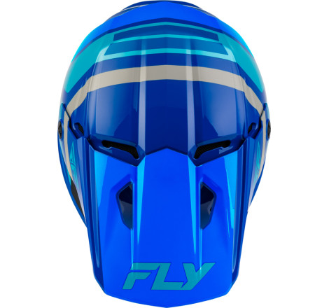 Casque enfant FLY RACING Kinetic Scrap - bleu/Light Blue/gris