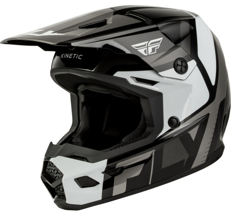 Casque enfant FLY RACING Kinetic Scrap - noir/blanc/gris
