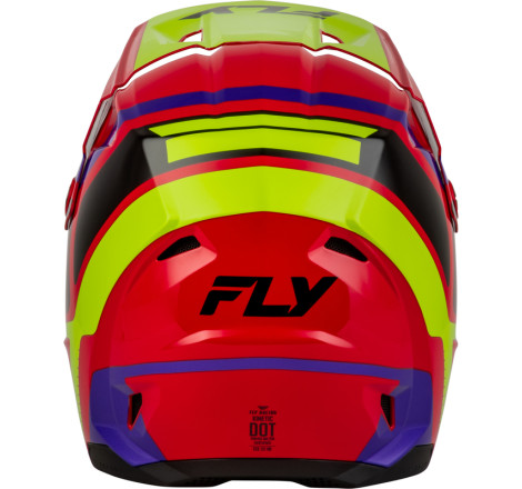 Casque enfant FLY RACING Kinetic Scrap - rouge/Hi-Vis/violet/noir