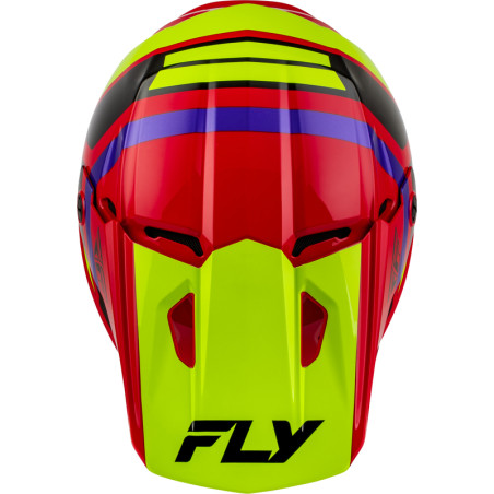 Casque enfant FLY RACING Kinetic Scrap - rouge/Hi-Vis/violet/noir