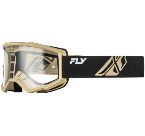 Masque FLY RACING Focus noir/Khaki - écran clair