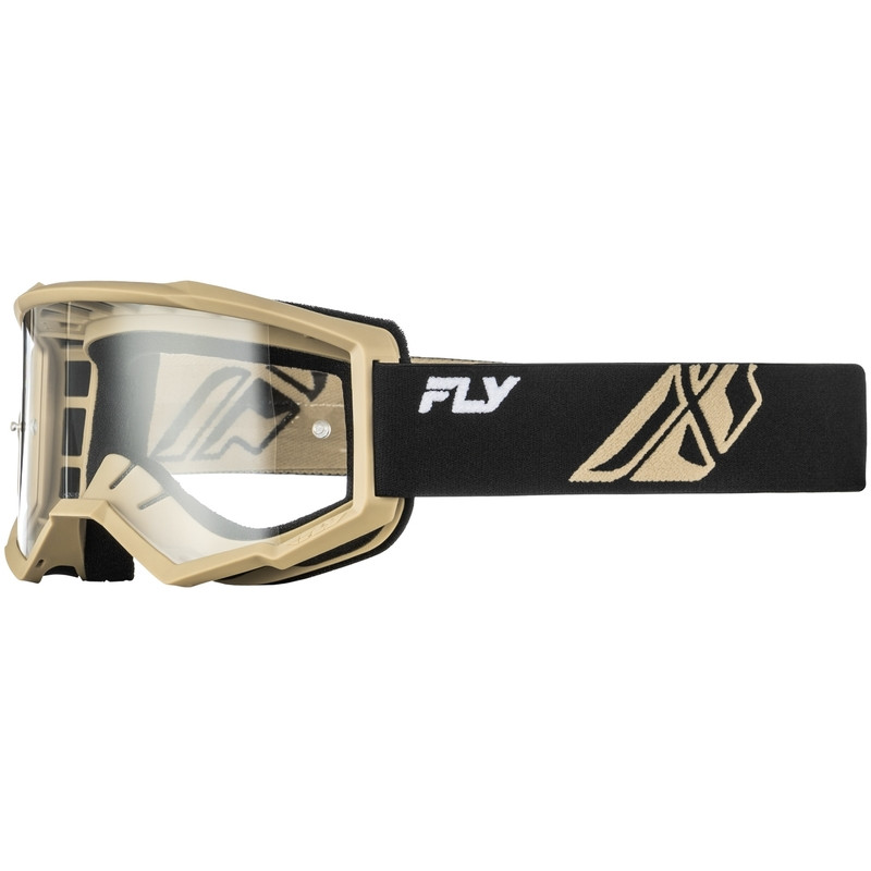 Masque FLY RACING Focus noir/Khaki - écran clair