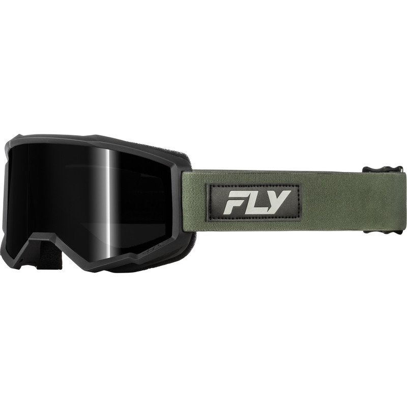 Masque FLY RACING Focus Sand vert/noir - écran Dark Smoke