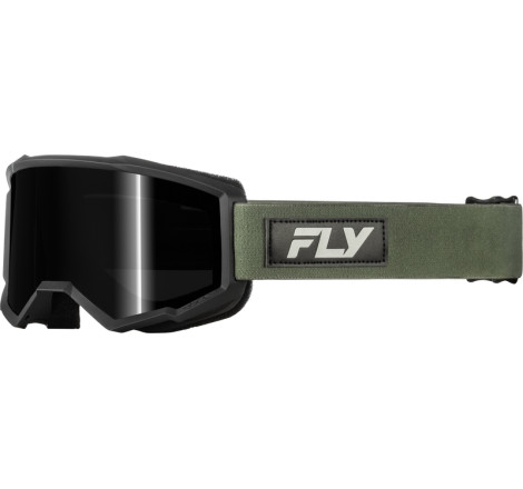 Masque FLY RACING Focus Sand vert/noir - écran Dark Smoke