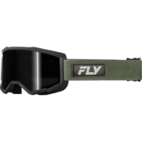Masque FLY RACING Focus Sand vert/noir - écran Dark Smoke