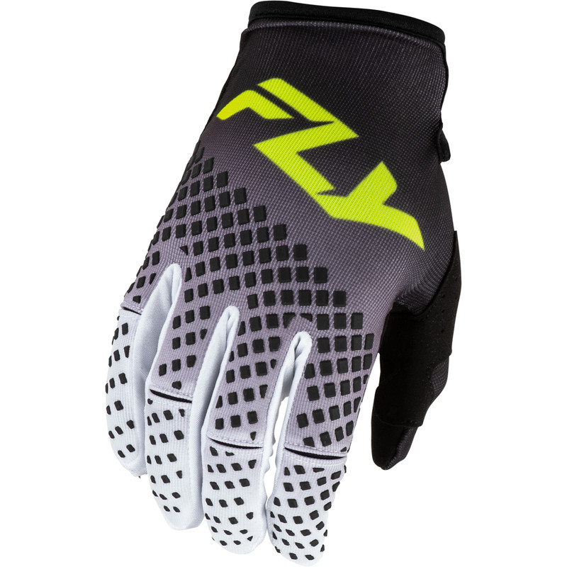 Gants FLY RACING Kinetic Fade - noir/blanc/Hi-Vis