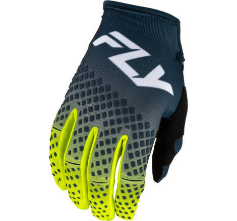 Gants FLY RACING Kinetic Fade - Navy/Hi-Vis/blanc