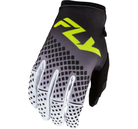 Gants FLY RACING Kinetic Fade - noir/blanc/Hi-Vis