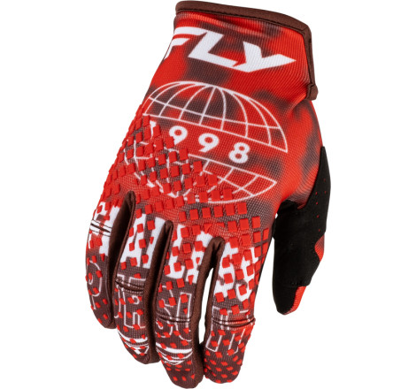 Gants FLY RACING Kinetic Blur - rouge/marron