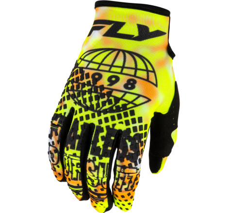 Gants FLY RACING Kinetic Blur - blanc/Hi-Vis/orange