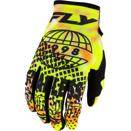 Gants FLY RACING Kinetic Blur - blanc/Hi-Vis/orange