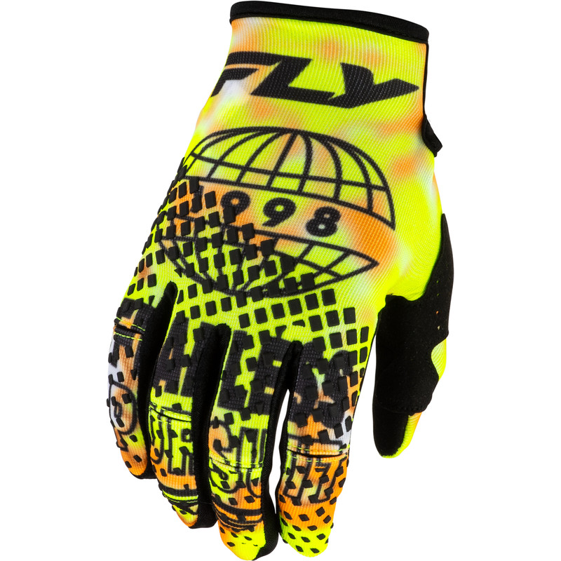 Gants FLY RACING Kinetic Blur - blanc/Hi-Vis/orange