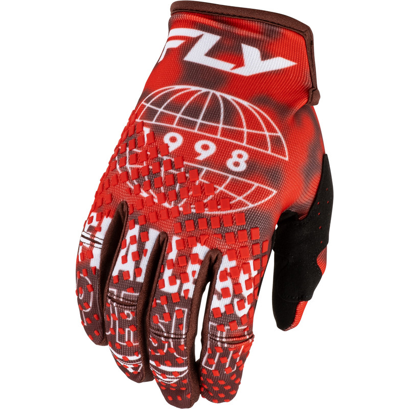 Gants FLY RACING Kinetic Blur - rouge/marron