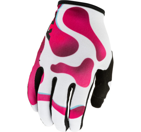Gants FLY RACING Youth Lite Vibe - blanc/rose/bleu