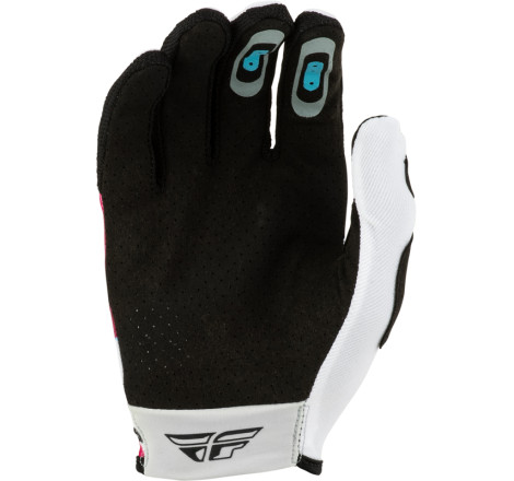 Gants FLY RACING Youth Lite Vibe - blanc/rose/bleu
