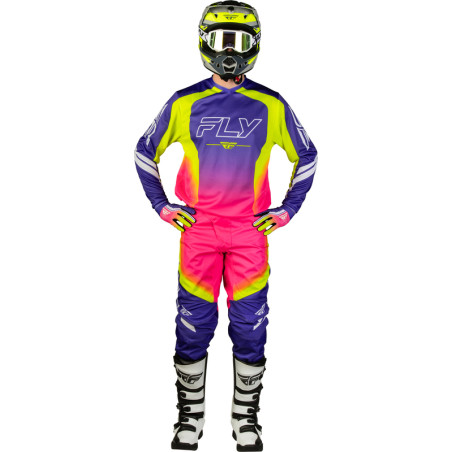 Pantalon FLY RACING F-16 Raze - violet/rouge/jaune