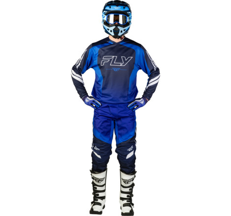 Pantalon FLY RACING F-16 Raze - Navy/bleu/blanc