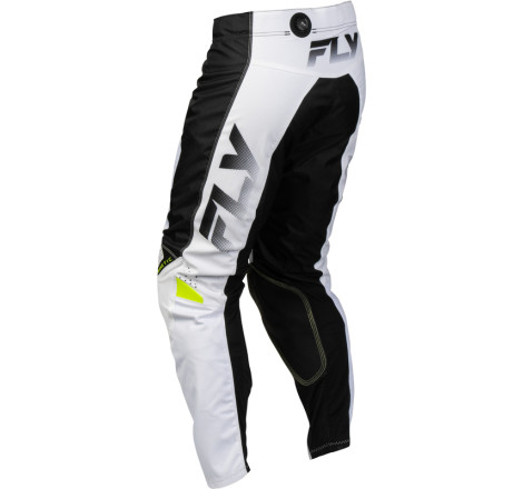 Pantalon FLY RACING Kinetic Fade - blanc/noir/Hi-Vis