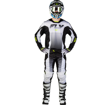 Pantalon FLY RACING Kinetic Fade - blanc/noir/Hi-Vis