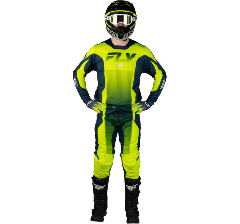 Pantalon FLY RACING Kinetic Fade - Hi-Vis/Navy/blanc