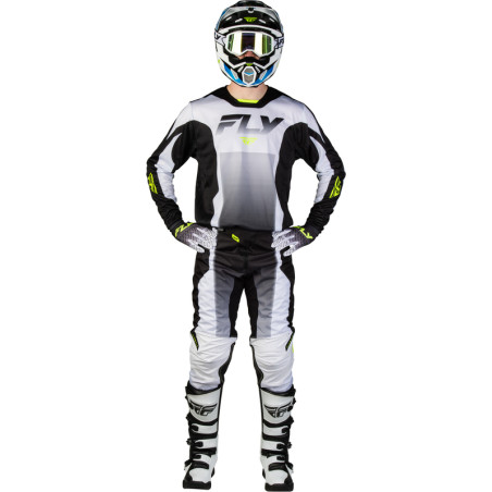 Pantalon FLY RACING Kinetic Fade - blanc/noir/Hi-Vis