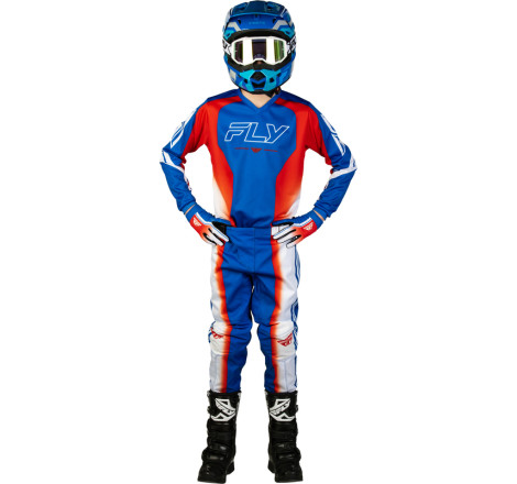 Pantalon enfant FLY RACING F-16 Raze - rouge/blanc/bleu