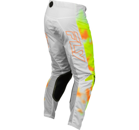 Pantalon FLY RACING Kinetic Blur - blanc/Hi-Vis/orange