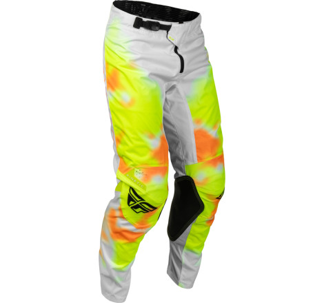 Pantalon FLY RACING Kinetic Blur - blanc/Hi-Vis/orange