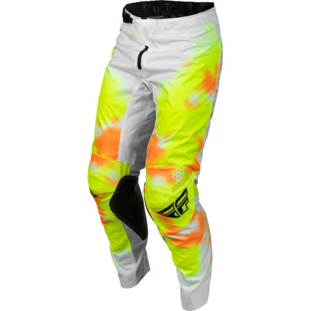 Pantalon FLY RACING Kinetic Blur - blanc/Hi-Vis/orange