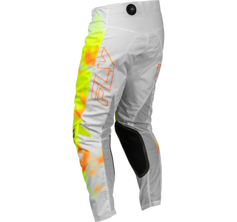 Pantalon FLY RACING Kinetic Blur - blanc/Hi-Vis/orange