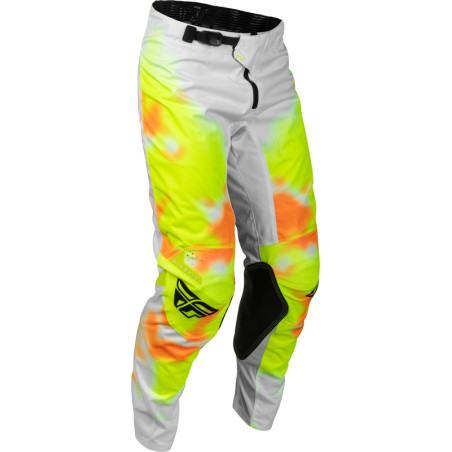Pantalon FLY RACING Kinetic Blur - blanc/Hi-Vis/orange