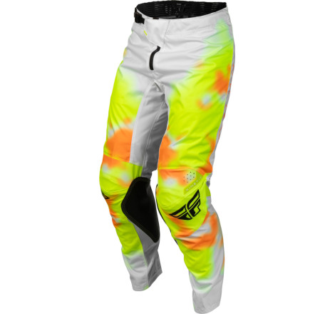 Pantalon FLY RACING Kinetic Blur - blanc/Hi-Vis/orange