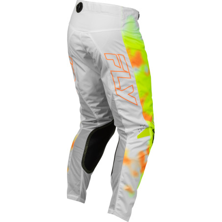 Pantalon FLY RACING Kinetic Blur - blanc/Hi-Vis/orange