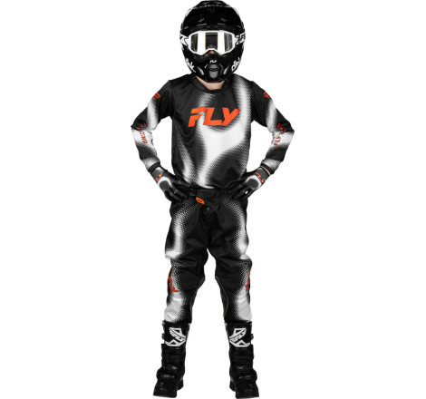 Pantalon enfant FLY RACING Kinetic Torch - noir/blanc/orange