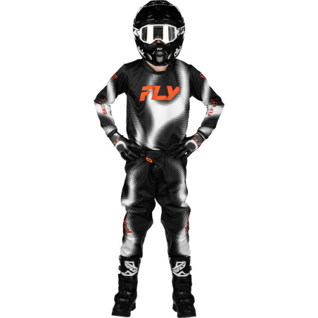 Pantalon enfant FLY RACING Kinetic Torch - noir/blanc/orange