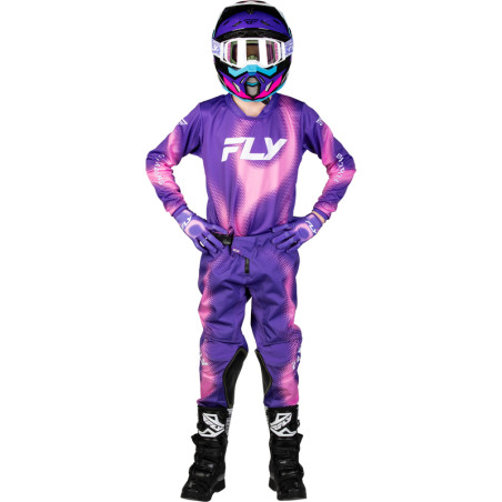 Pantalon enfant FLY RACING Kinetic Torch - violet/rose