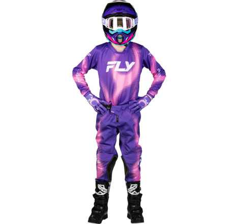 Pantalon enfant FLY RACING Kinetic Torch - violet/rose