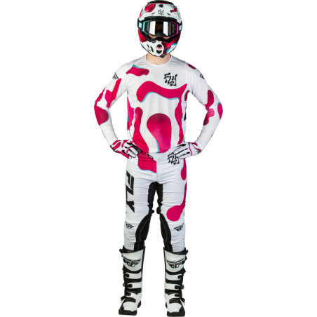 Pantalon FLY RACING Lite Vibe - blanc/rose/bleu