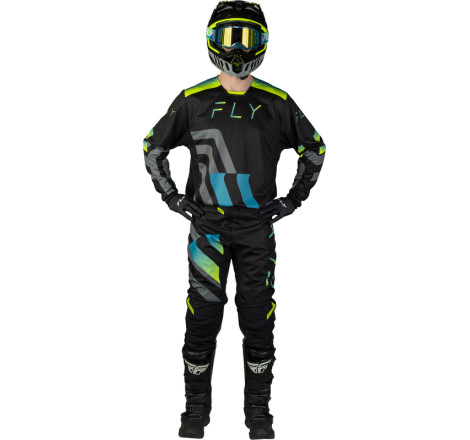 Pantalon FLY RACING Kinetic Volt - noir/gris/Teal/jaune