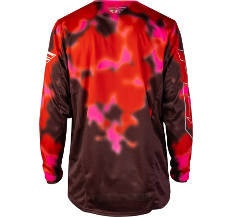 Maillot FLY RACING Kinetic Blur - rouge/marron