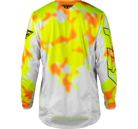 Maillot FLY RACING Kinetic Blur - blanc/Hi-Vis/orange