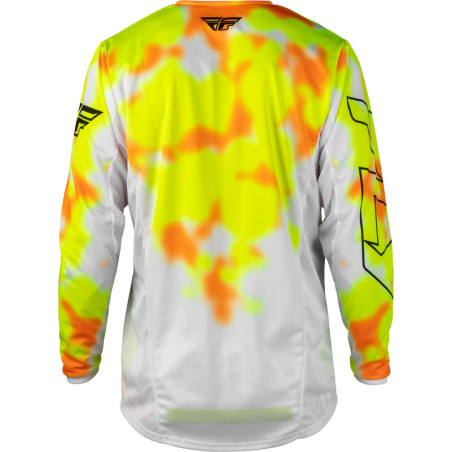 Maillot FLY RACING Kinetic Blur - blanc/Hi-Vis/orange