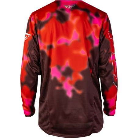 Maillot FLY RACING Kinetic Blur - rouge/marron